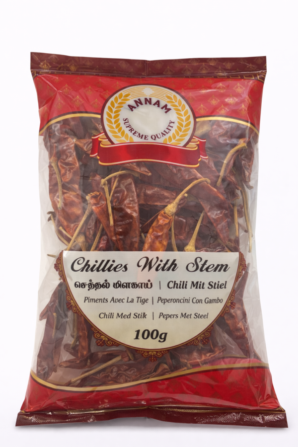 Annam chillies with stem (Kashmiri) 100g